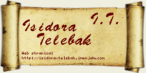 Isidora Telebak vizit kartica